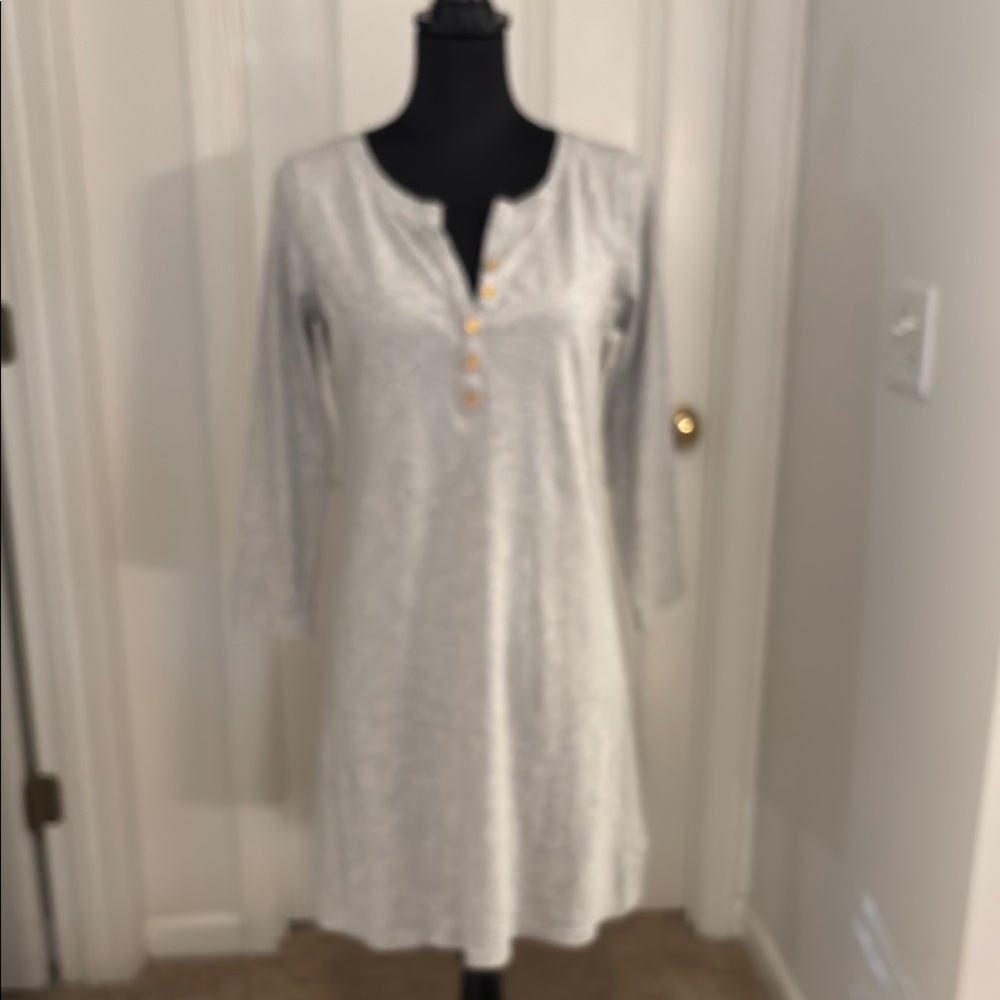 Lilly Pulitzer Gray Dress with Gold Accents